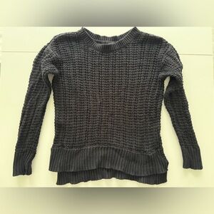 Calvin Klein Black Crew Neck Sweater with Knit Texture